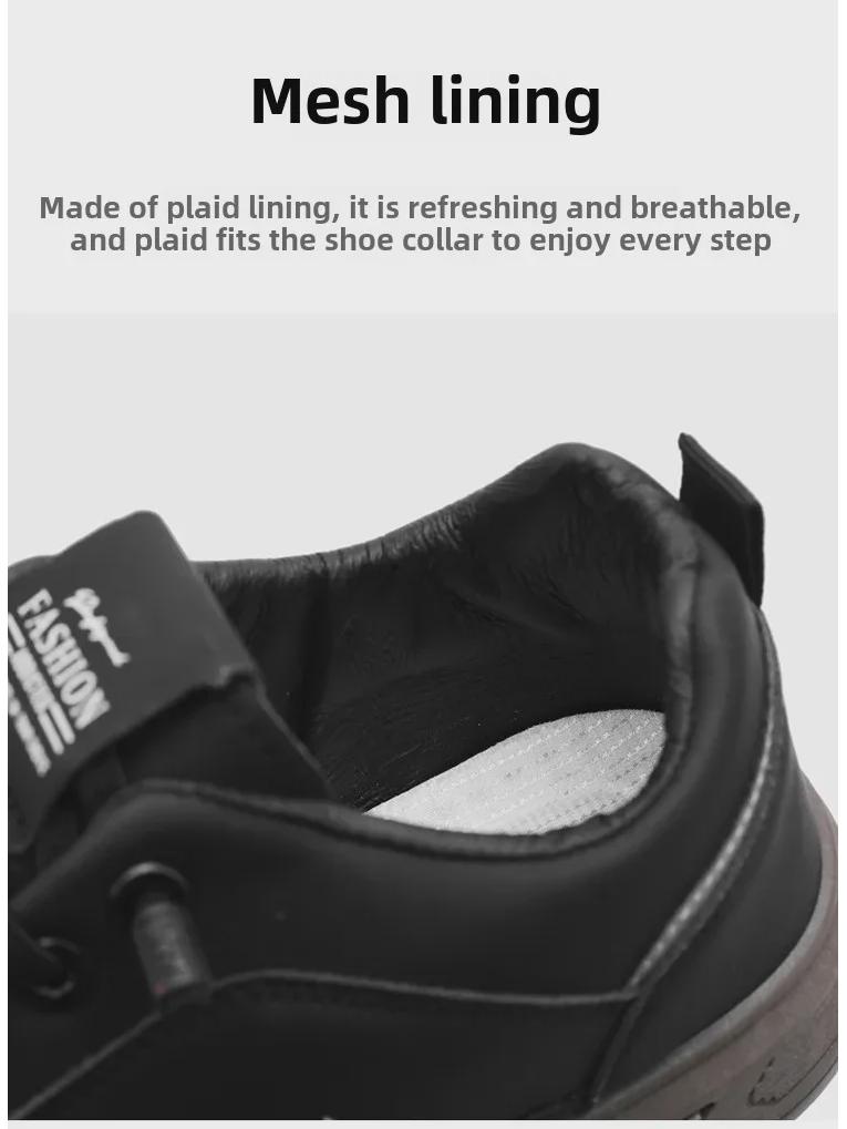 2025 Herren Frühling Freizeit-Sneakers: Trendige britische Leder-Slipper