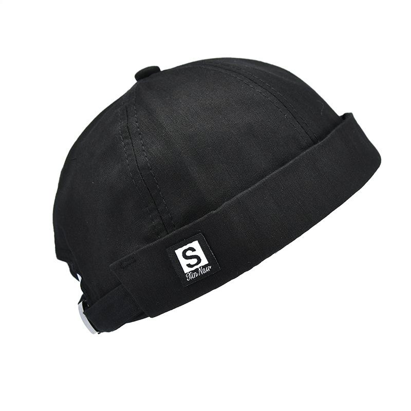 

JYL TS DIY Cotton Linen Brimless Cap Women Casual Japanese Denim Hat black_ темно небесно-голубого цвета-цвета