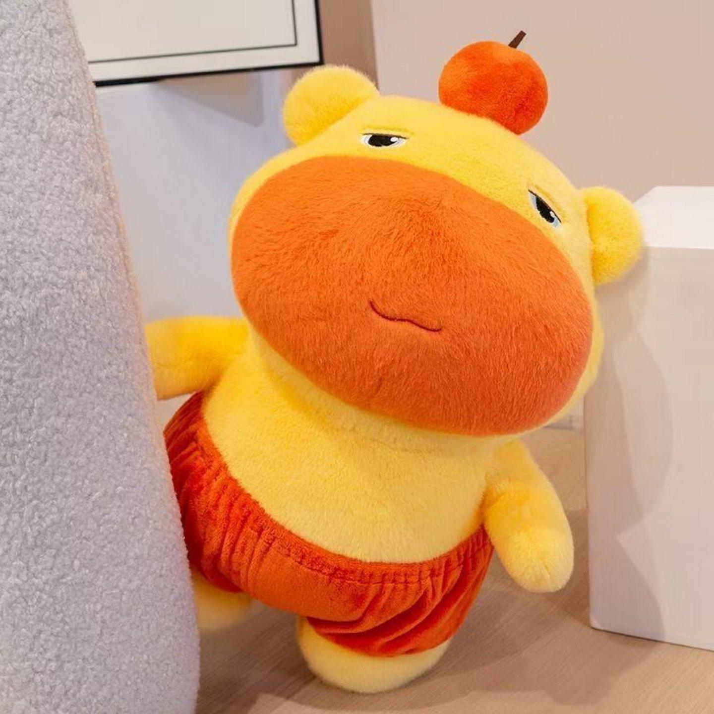 Jumbo Capybara Plush Sleeping Pillow - Lululu Emoji Design, Gift for Girls 25cm