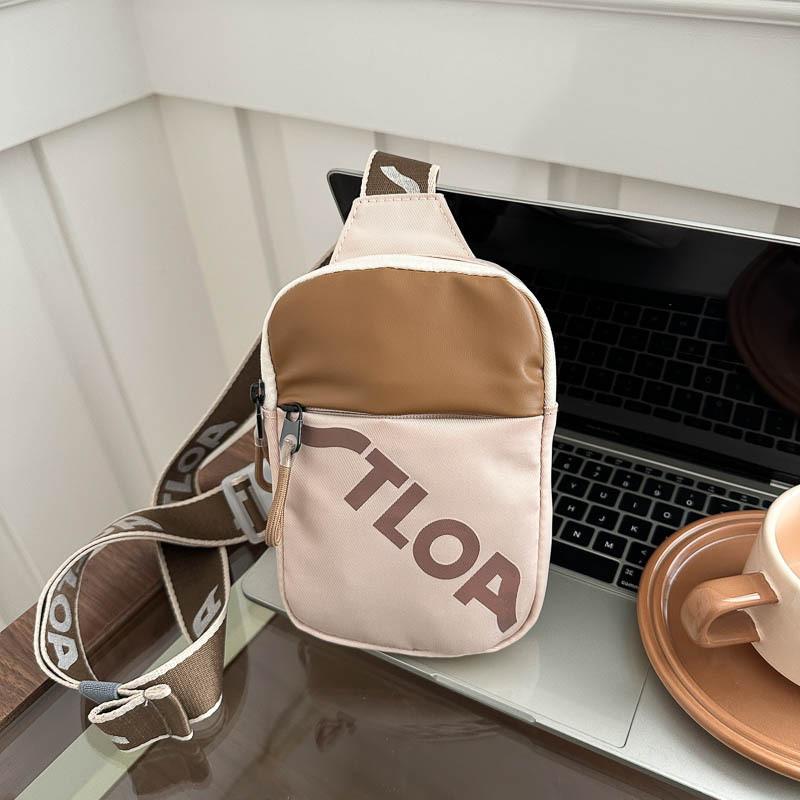 

Stylish Nylon Alphabet Chest Bag For Kids And Parents Lightweight Shoulder Bag хакі