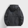 Men's Versatile Hooded Nylon Windbreaker: Lightweight Outdoor Casual Jacket