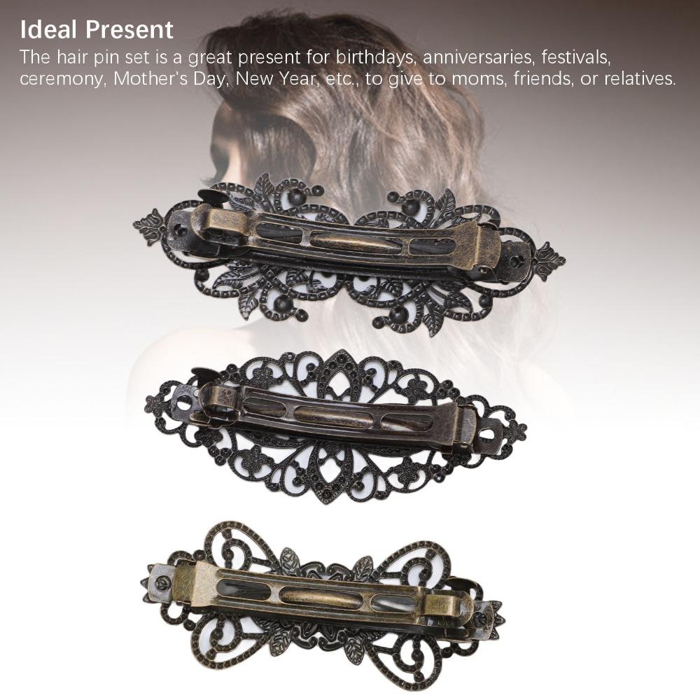 Elegante Vintage Haarklem Draagbare Metalen Haarklem Haardecoratie DIY Accessoires Voor Vrouwen