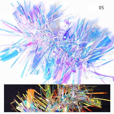 Aurora Stickers Decals Transparent Irregular Pattern Mirror Surface Platinum Paper Nail