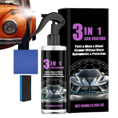 High Protection Quick Coating Spray 100ml Ceramic Coating Spray With Sponge Mild Powerful Multifunctional Car Maintenance Supply