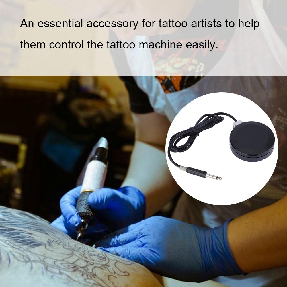 Stainless Steel Round Tattoo Foot Pedal Eyeliner Eyebrow Body Art Tattoo Machine Foot Switch