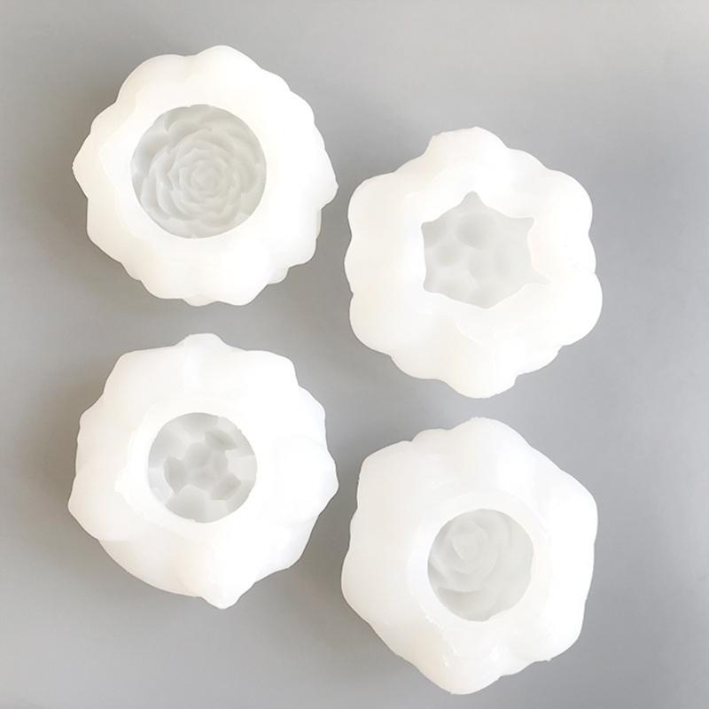 Flower Silicone Candle Molds for Making Candle Soap Home Decoration Multipurpose Floral Silicones Mould for Epoxy Resin