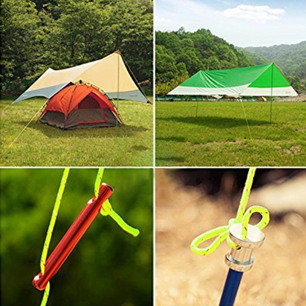 5m Reflektierendes Paracord, Ø 4mm Leuchtende Nylon-Zeltseile, 9 Stränge, Fallschirmschnur, Lanyard Camp Survival Seil, Camping Werkzeug