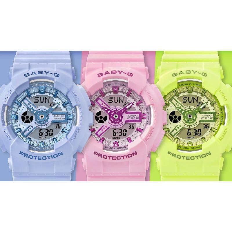 Casio Baby-G Women's Resin 100M Water Resistant Analog Shock Resistant Quartz Watch BA-110YK-4A