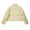 Womens Lightweight Short Down Jacket 90% White Duck Fill Loose Fit Stand Collar Warm Winter Coat