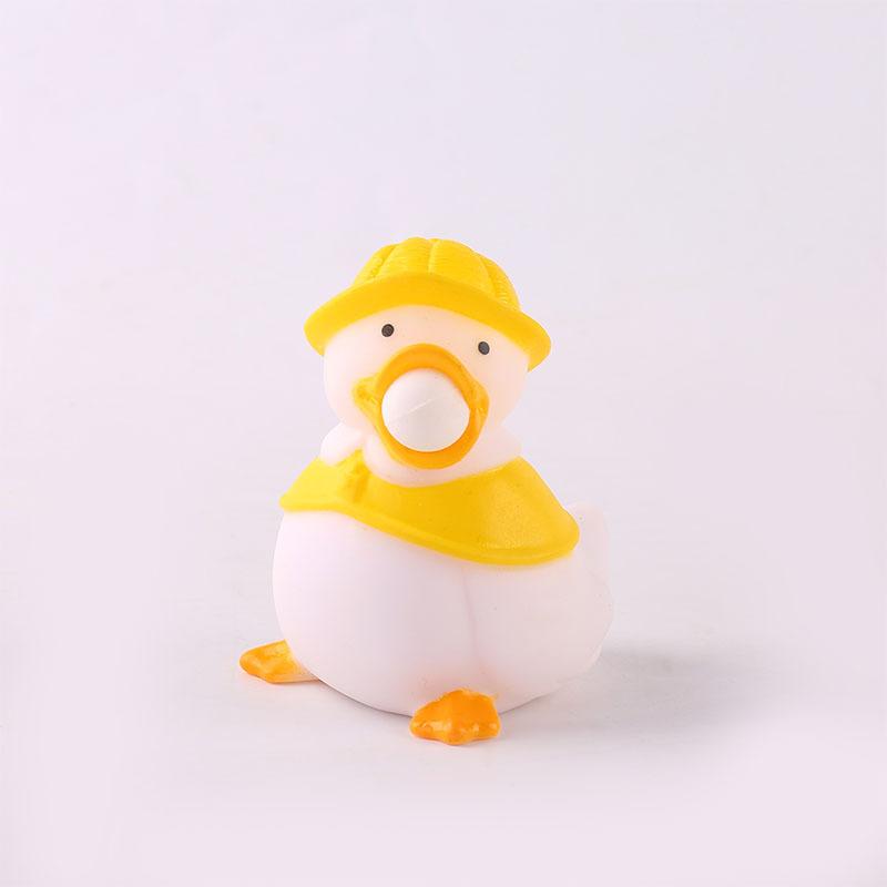 1Pc Squeezing and Bubble Blowing Adult Stress Relief Toy Cartoon Pinching and Music Duck Blowing Balloon Rebound Doll