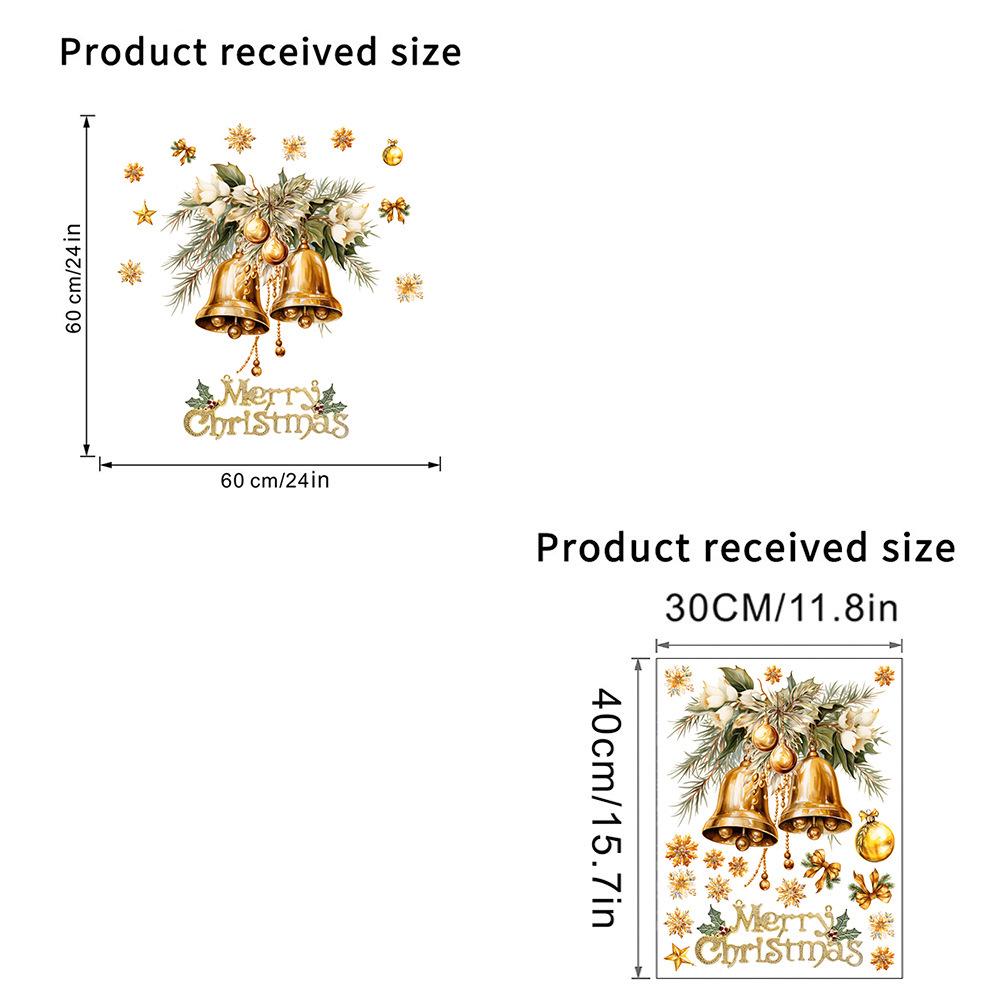 Electrostatic Gold Snowflake Wall & Window Decorative Sticker