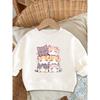 European Size Sweet Cartoon Print Pattern, Comfortable And Easy Baby Round-Neck Sweatshirt for 0-3 Year Old Baby Girls