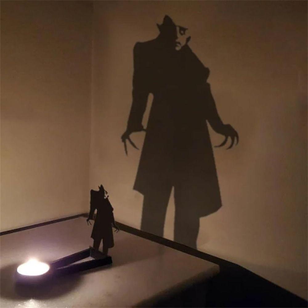 Funny Shadow Projector Candle Stand Black Candle Holder Shadow Projectors Candlestick Holders