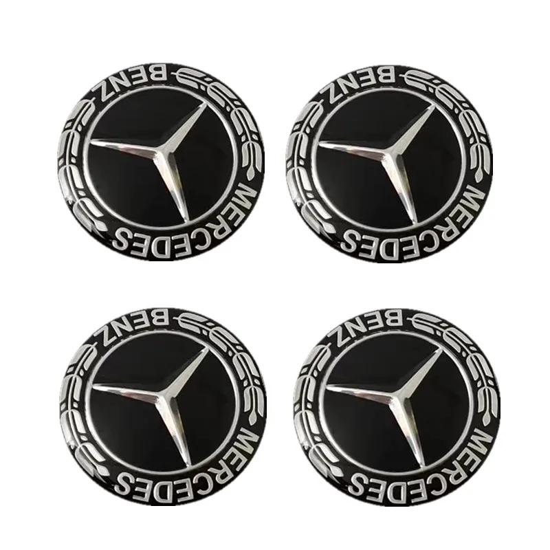 

Car Sticker 4PCS 56mm 65mm Car Wheel Center Hub Emblem Sticker for MERCEDES BENZ W203 W204 W205 W209 W210 W211 W212 W176 W166 W1 60mm