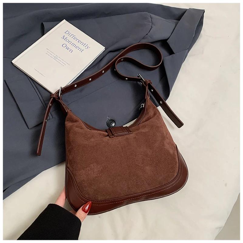 Large Matte Bag for Women New Autumn and Winter Versatile Casual Crossbody Bag Large Capacity of Displacement Bag