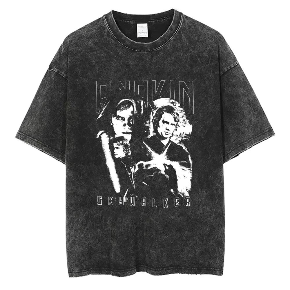 I My Love Boyfriend Anakin Skywalker Vintage Washed Tshirt Men Women Casual Cotton T Shirts Unisex Fashion Oversized Streetwear