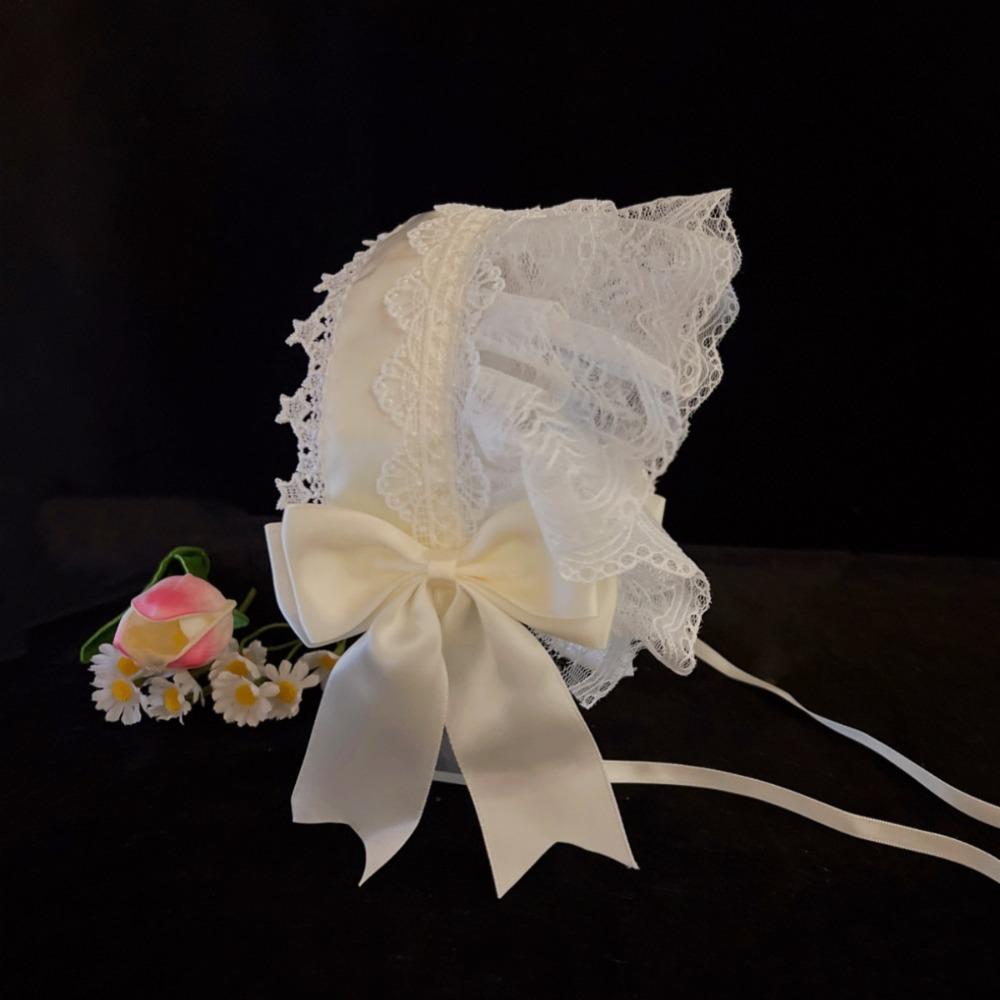 Ribbon Bow Cosplay Headpiece Lace Trim Anime Headband Lovely Lace Headband For Maid Costume