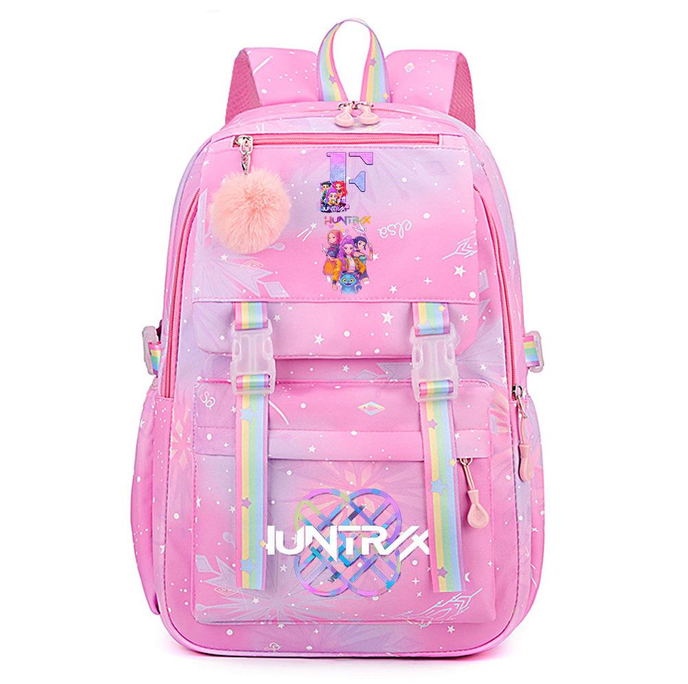 Rucsac Drăguț Anime K-Pop Vânători de Demoni Imprimat pentru Adolescent Student Fată Băiat Rucsac Rucsac Capacitate Mare Geantă de Călătorie Mochila