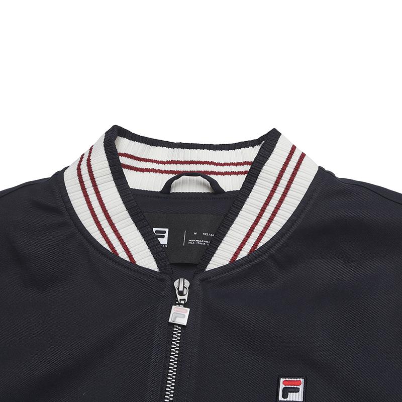 FILA Tennis Simple Retro Knit Jacket Women jackets Legendary-Blue A11W613708FNV