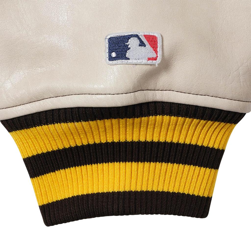 Fanatics MLB Standard Logo Pu Melton San Diego Brown Jacket, Padres, ML2325FW02, (Brown)