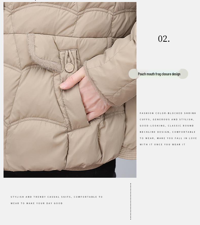 Women's Short Lightweight Down Jacket - 2024 Winter Collection, Loose Fit, Warm White Duck Down Outerwear