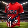 Boys and Girls Loose Fit Casual Soccer Print T-Shirt for Everyday Wear