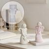 1Pc Splendid Wings Striped Girl Silicone Mold DIY Love Angel Scented Candle Plaster Ornament