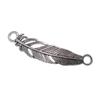 Feather Charm Angle Connectors For Bohemian Style Jewelry Vintage Pendants
