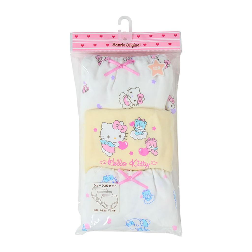 Sanrio Hello Kitty Heart with Name Tags Kids' Shorts, 3-Piece Set, Design, 120cm, 100% Cotton, (Product Number 153974)