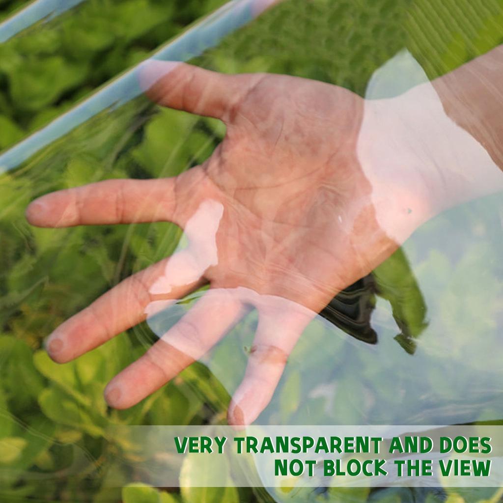 Clear Tarp Heavy-Duty PVC Vinyl Tarpaulin, 20Mil Transparent Waterproof Outdoor Tarps Cover