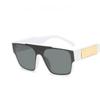Trendy green square frame sunglasses new fashion stage show sunglasses retro street shooting concave modelling glasses