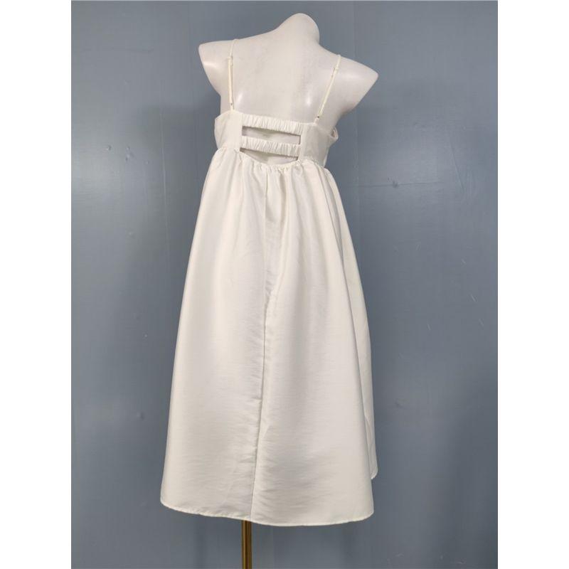 Foreign Trade Order H Home Sling Square Collar Big Hemline Temperament Backless Personality Design High Quality Elegant Fashion Dress