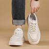 Trendy brand autumn new board shoes men's leather platform leisure sports white shoes men's shoes men's advanced sense ruffian handsome