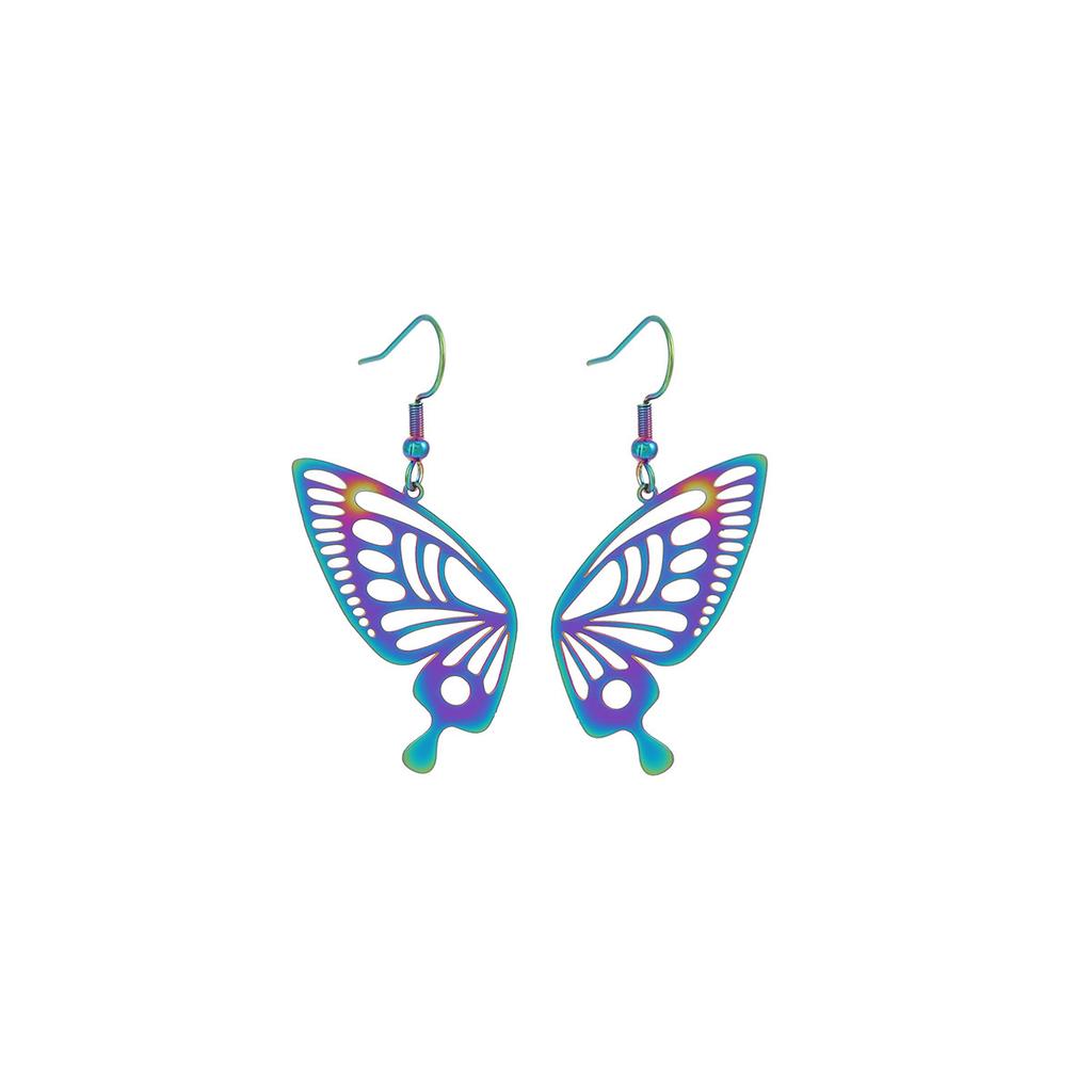 Symphony Hollow Variety Butterfly Earrings High Sense Light Luxury Ethnic Style Sweet Cool Fashion Temperament Earrings