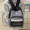 Schoolbag Japanese new high-value fresh and sweet plaid backpack, junior high school student schoolbag for women, lightweight and large-capacity 