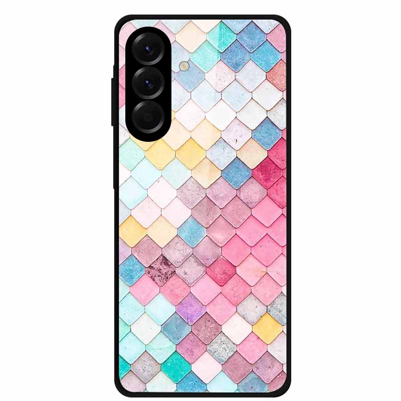 Tempered Glass Phone Case For Samsung Galaxy S24 FE Case Hard PC Back Cover Shell for Galaxy S24FE S 24 FE 5G Hard Covers Flower