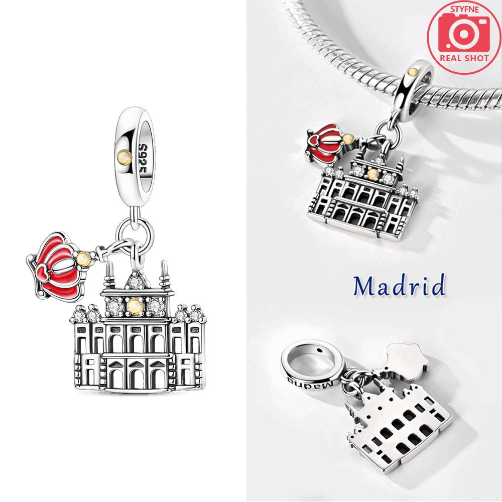 Eiffel Tower Paris Palace Milan Cathedral Opera House Originalcopper Beads Fit Women Bracelet Fine Gift Jewelry Women Diy
