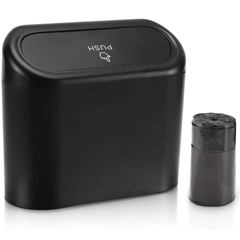 

Hot Hanging Car Trash Can Vehicle Garbage Dust Case Storage Box ABS Square Pressing Trash Bin Auto Interior Car Accessories