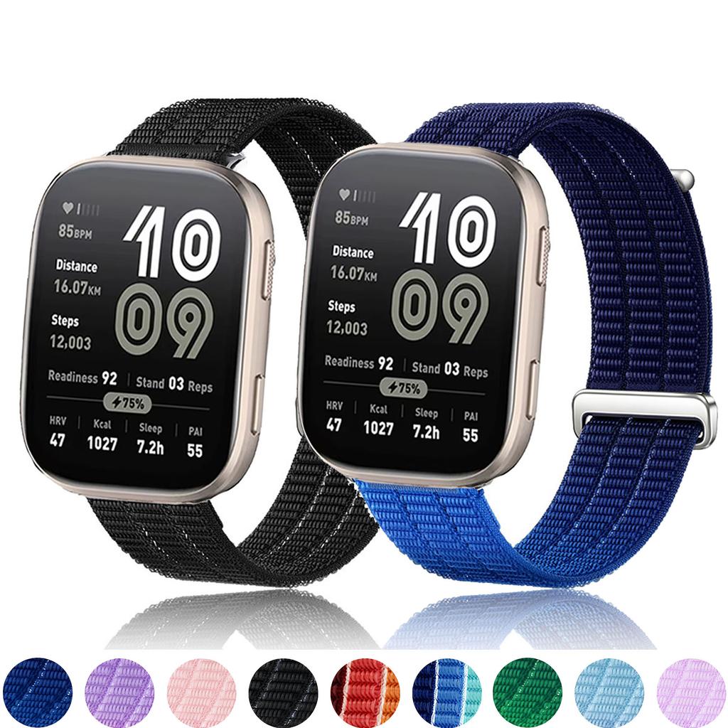 Nylon Loop For Amazfit Bip 6/5/Active 2/Balance 2/T-Rex 3 Pro/GTS/GTR 3 4/Helio Strap Sport Bracelet Correa 22mm 20mm Watch Band