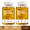 Cápsulas de Óleo MCT de Alta Pureza, 3000mg, Fórmula Potente, Adequado para Homens e Mulheres