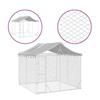 VidaXL Outdoor Dog Kennel with Silver Roof 3x3x2.5 M 3190486