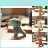 Chaveiro Dinossauro de Pelúcia Fofo T-rex de Pelúcia Fofo Pingente de Bolsa Acessório 10cm