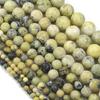 4/6/8/10/12mm Natural Stone Beads Grass Yellow Turquoise Round Loose Beads For Jewelry Making DIY Bracelets Necklace Accessories