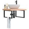 VidaXL Wall-mounted Vanity Shelf Steel and Solid Beech Wood 3302505