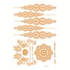 Metal Lace Waterproof Temporary Tattoo Stickers