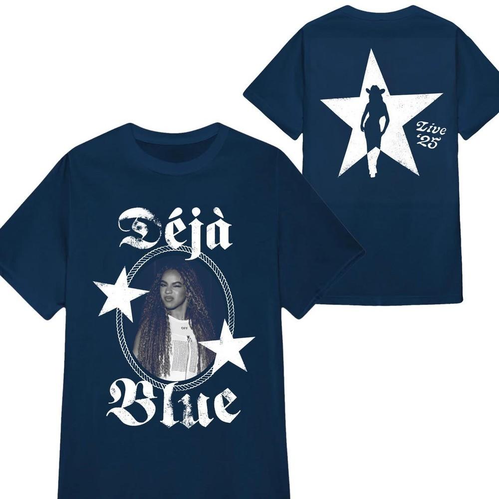 Deja Blue Cowboy Carter Tour T-Shirt, Deja Blue Shirt, Deja Blue Beyonce Shirt Unisex T-Shirt XXXL