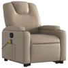 Electric Massage Recliner with Rising Function Cappuccino Artificial Leather