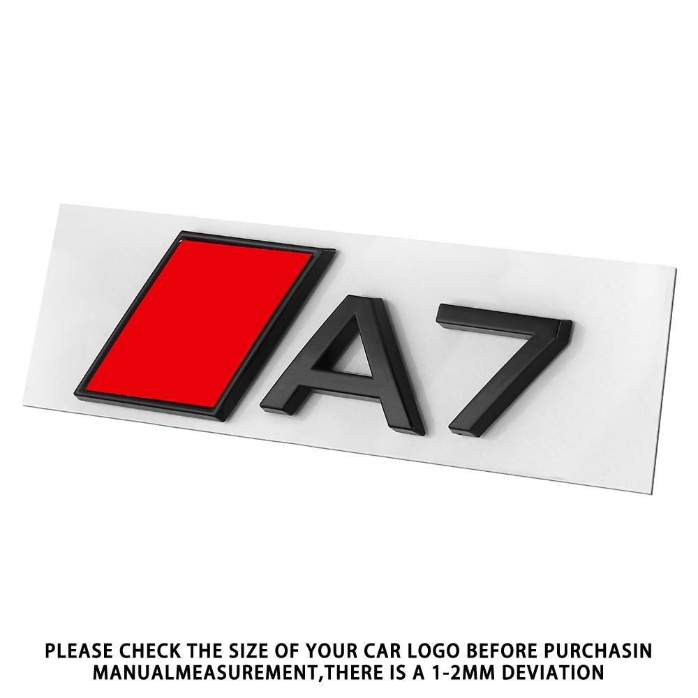 3D Numbers Letters RS A3 A4 A5 A6 A7 A8 Badge For Audi Car Fender Trunk Rear Logo Sticker Black/Silver Styling Decor Accessories