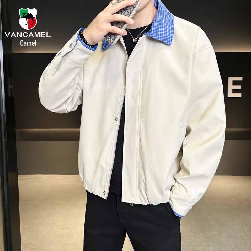 

Мужская весенняя куртка VANCAMEL с имитацией двух предметов, цветоблочная L