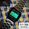 Used  Color LCD Custom  A158WEA-1JF Base Green LCD Model (CASIO Base) Custom Watch [Free Shipping]